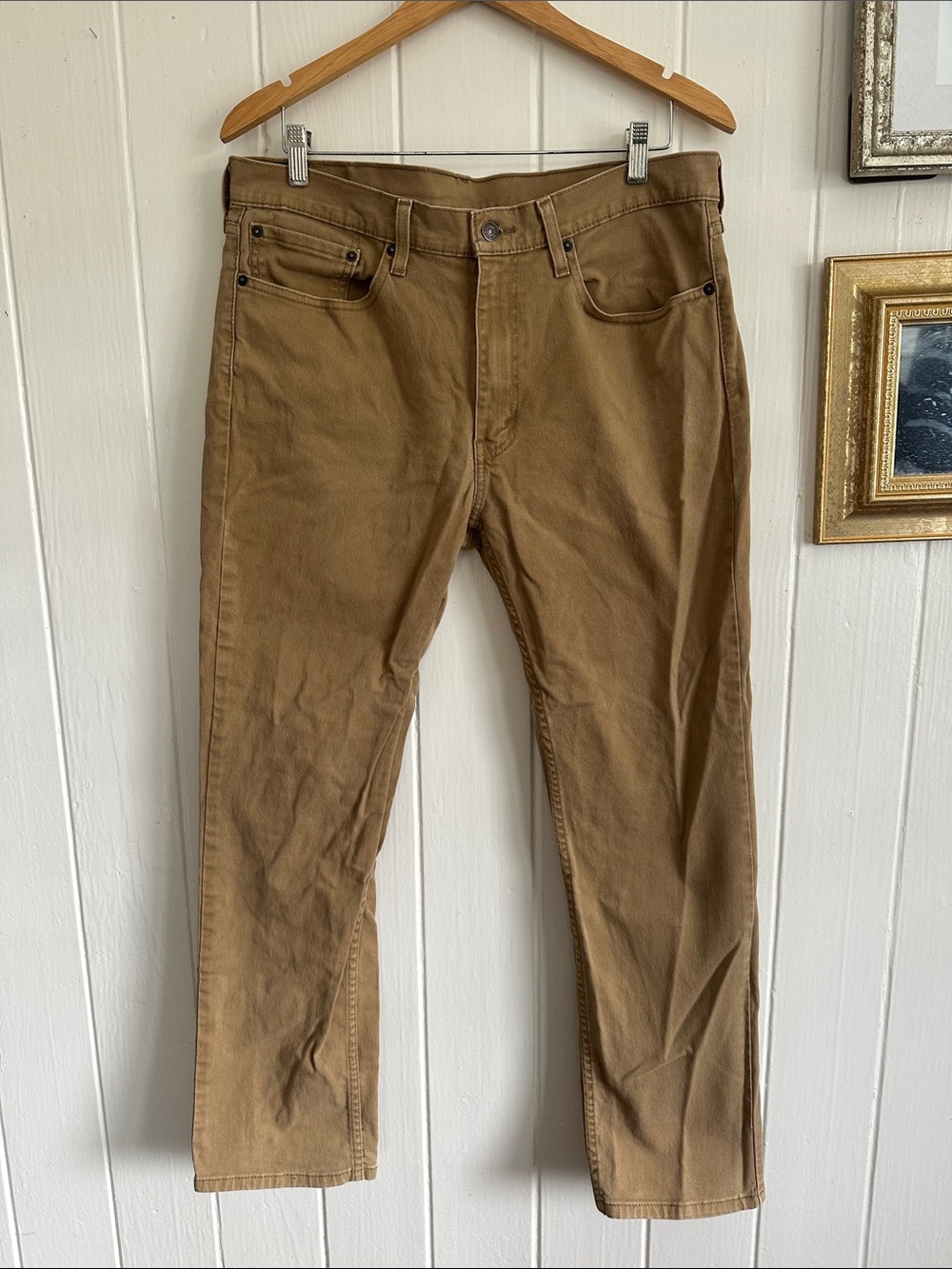 Levi's 514 Straight-Fit Pants - Khaki Brown size w 36 L 30